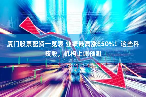 厦门股票配资一览表 业绩最高涨850%！这些科技股，机构上调预测